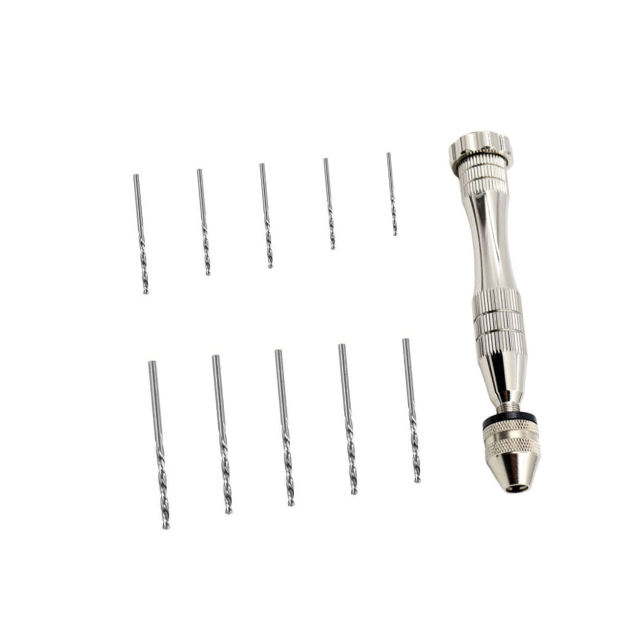 HEMOTON Mini Hand Drill 11 Set Mini Rotary Tool Jewelry Hand Drill Hand Drill for Jewelry Making Hand Tools Resin Hand Drill Resin Tools Resin Manual Drill Vise Hand Drill Rudraksha Model