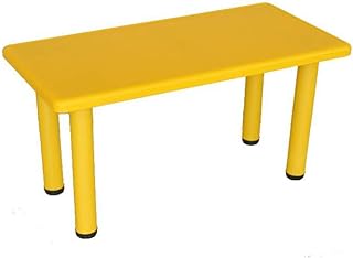 Kids Children Plastic Table Strong Study Garden Or Inside Table,Kindergarten,Home,Daycare Table,Toddlers Dining Table Game Table,Yellow