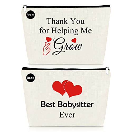 Babysitter Gifts Makeup Bag for Women Nanny Appreciation Gift Thank You Gift for Babysitter Cosmetic Bag Babysitter Retirement Gift Christmas Mother's Day Birthday Gift for Daycare Provider Caretaker