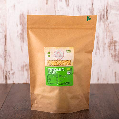 süssundclever.de® | Bio Bananenchips | mit Rohrzucker gesüßt | 700 g | mit Kokosöl | hochwertiges Naturprodukt | plastikfrei und ökologisch-nachhaltig abgepackt