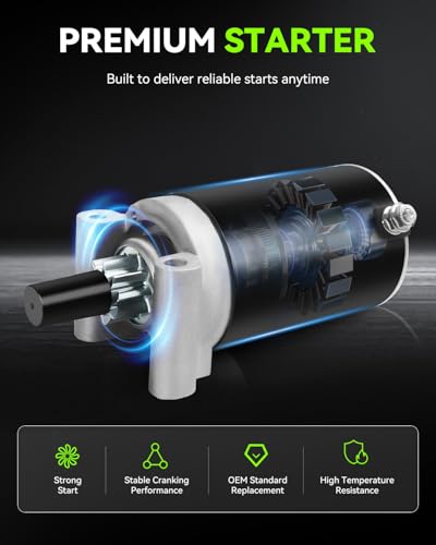 34009N Starter (9-Teeth) Reemplazo para Motores Kohler Serie 7000 KT715–KT745 SV710–SV740 SV810-840, 20-27HP, 32-098-01-S y otros, Compatible con Toro Cub Cadet miniatura 3