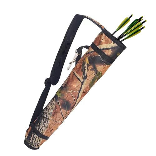 KURUGEILI Bogenschießen Quiver Rücken und Hüfte Quivers Einstellbare Pfeil Rucksack Tasche Halter Seite Hüftpfeile Tasche für Compound Recurve Bogen Praxis Ziel Jagd