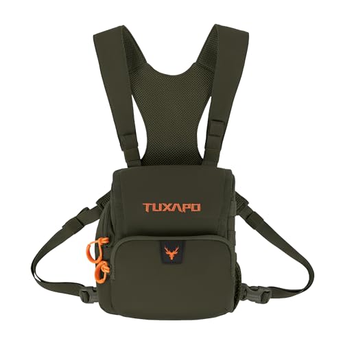 Tuxapo Binocular Harness Chest Pack with Rangefinder Pouch Bino Case