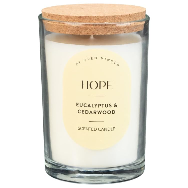 Hope Jar - Eucalyptus & Cedarwood - This Hope Candle has The Gorgeous Aroma of Eucalyptus and Cedarwood, Creating an Enjoyable and Positive Space to be in.