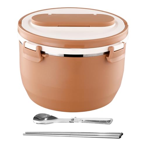 Veasbuu Lonchera térmica, recipientes de almuerzo con utensilios, 6.8 x 6.8 x 5.25 pulgadas, multicompartimento, almacenamiento de alimentos a prueba de fugas para ensalada, trabajo, escuela