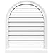 Ekena Millwork GVPRT18X2403SN Round Top Surface Mount PVC Gable Vent, 18"W x 24"H, Factory Primed White