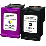 cartouche generique hp 304 Compatible Générique Pack de 2 Cartouches d\'encre remanufacturée pour HP301XL - CH563 - CH564