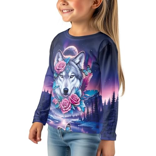Image of Uourmeti Girls Graphic Tees Long Sleeve T Shirts for Teens Casual Tshirts Junior Sportswear Fall Tops