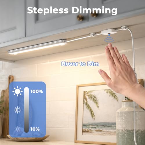 Image of ASOKO 12Inch Hand Wave Activated Under Cabinet Lights-4500K Daylight White