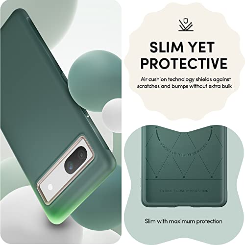 Image of Spigen Cyrill UltraColor | Google Pixel 7a Case | Green Pixel 7a Back Cover | TPU+Poly Carbonate - Kale
