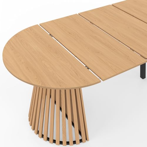 Table à manger ronde extensible 110-300 cm Carmen IDMarket