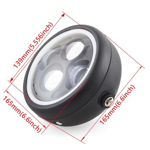 Phare LED moto 12V vintage étanche ensemble d'éclairage avant pour CG125 - 4