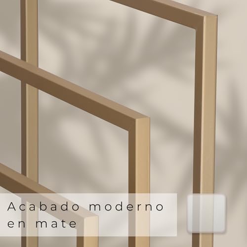 SPRINGOS Toallero de pie de metal, 86 cm de alto, 3 barras - imagen 5