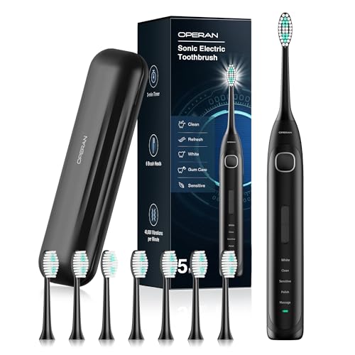 Operan Electric Toothbrush for Adults and Kids Rechargeable Sonic Toothbrush with 5 Modes 2-Min...