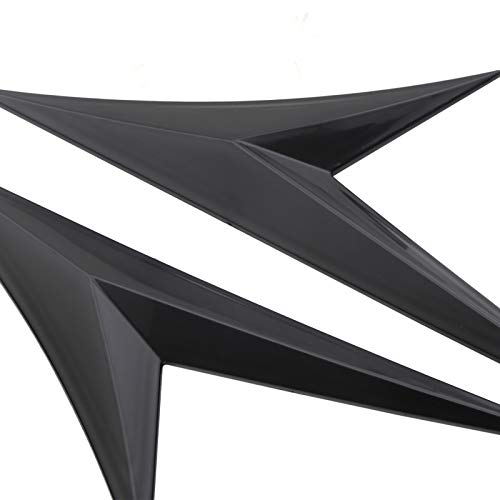 Btuty Lábio da asa lateral do spoiler para carro 2 peças em formato de folha de fibra de carbono pre