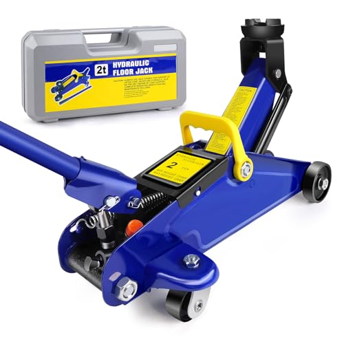 Hydraulic Trolley Jack 2 Tonne Floor Jack with Carrying Case