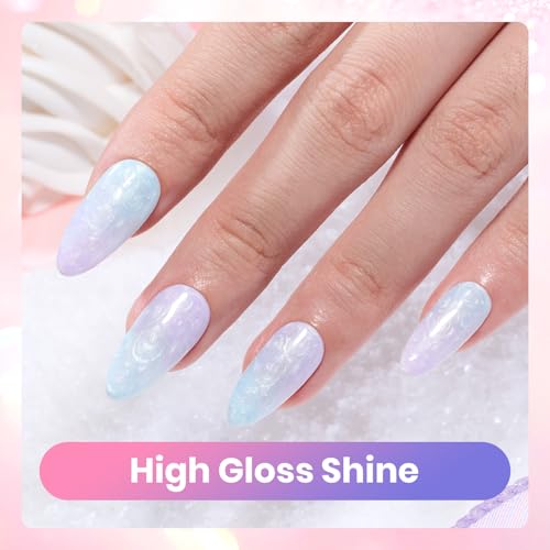 Image of Beetles Gel Nail Polish Set- Creamy Twist 6 Colors Pearlescent Gel Polish Kit with Dotting Pen Soak Off UV /LED Nail Polish Gel Home Salon Manicure Nail Gel Gift for Women