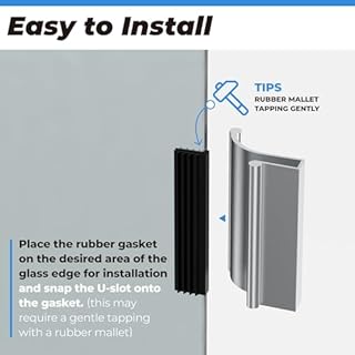 Glass Sliding Shower Door 3" Chrome Pull Handle for 3/16" and 1/4" Thick Swing Glass Shower Doors, fit Frameless Tub Enclosure and Frameless Sliding Shower Doors