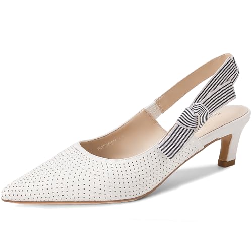 Women's Pointed Toe with Bow Slingback Heels 1.96