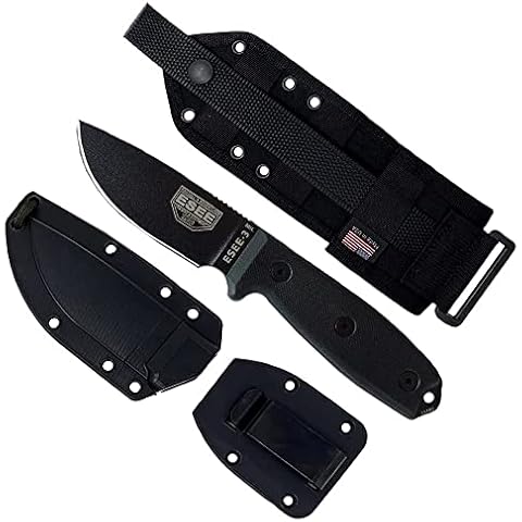 ESEE, Outdoormesser, Model 3 Black G10 Plain Edge Cover