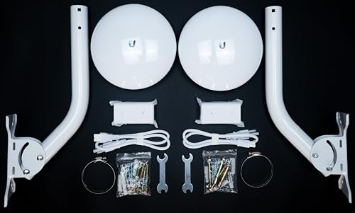 Image of Wireless Bridge NBE-5AC-GEN2 PRE-CONFIGURED Bundle of 2 Ubiquiti NanoBeam 5AC GEN2 with Two J-Poles - Outdoor Point-to-Point Wi-Fi Bridge, Plug and Play, 450+ Mbps Speed, 15+ km Range