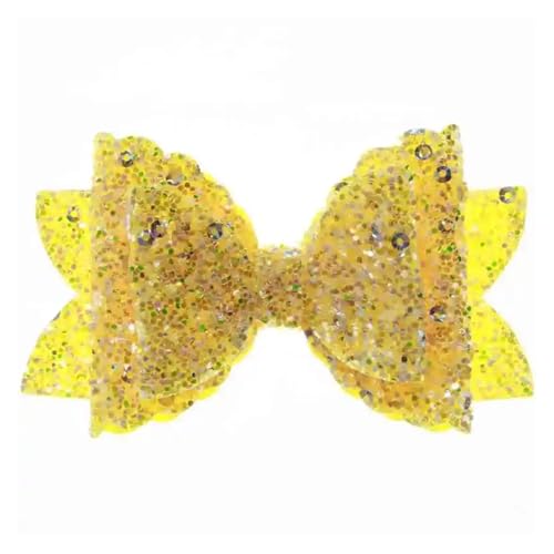 Nœud de cheveux en cuir pailleté en lot de 120 pièces pour pinces et bandeaux DIY Color6