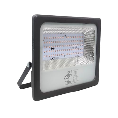 Image of D'Mak 100 Watt LED Flood Light Grey Body Down Chock Waterproof IP65 for Outdoor Purposes (2, Pink)