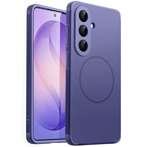 Image of JETech Magnetic Cover Case for Samsung Galaxy S26, Compatible with MagSafe, Dual-Layer Heavy Duty Shockproof Phone Cover, Camera Lens Full Protection, Anti-Scratch Hard PC Back (Cobalt Violet)