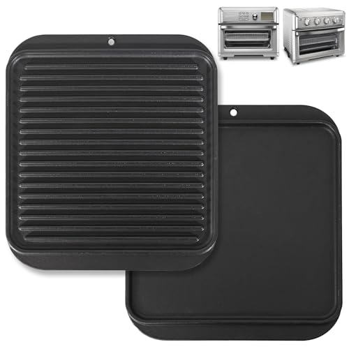 KEESHA Toaster Oven Tray for Cuisinart Air Fryer Tray Replacement, Premium Cast Iron Air Fryer Pans for Cuisinart TOA-060 and TOA-065