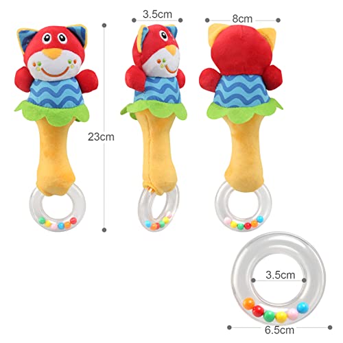 Ballery Gripling om te rammelen, baby rammelaar om te rammelen baby speelgoed cartoon dier rammelaar peuter speelgoed… - Image 8