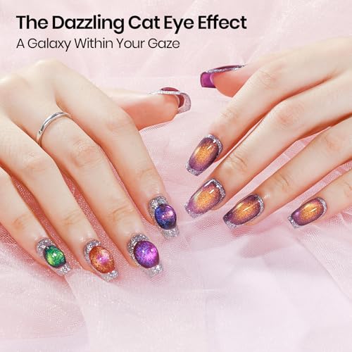 Esmalte de Gel Cat Eye 12 Colores con Imán UV miniatura 7