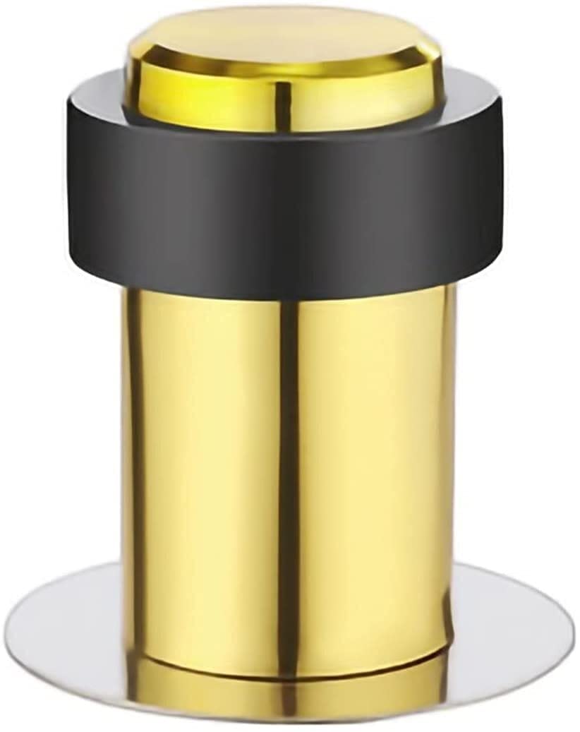 Door Stopper, Stainless Steel Heavy Duty Home Floor Bumper Rubber Buffer Non-Scratching Doorstop(D,55 * 60mm)