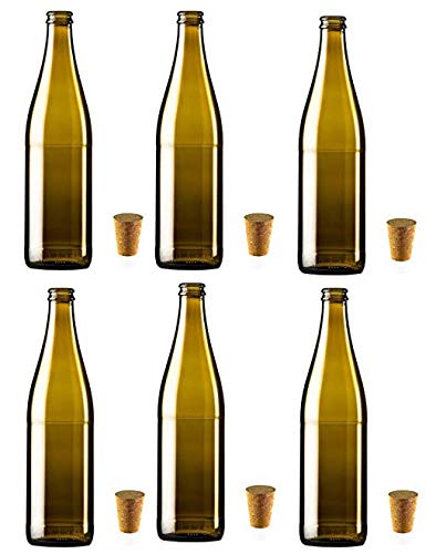 casavetro Tapón de Corcho Transparente Botellas de Vidrio vacías 500 ml -...