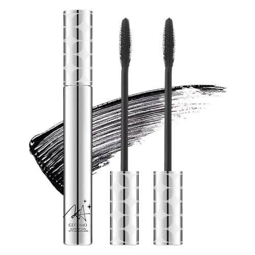 SUJEBKC 2 Piezas Mascara- Máscara de Pestañas que Alarga y Nutre Naturalmente, Proporciona Volumen y Grosor, Fórmula Vegana, Duración 24 Horas