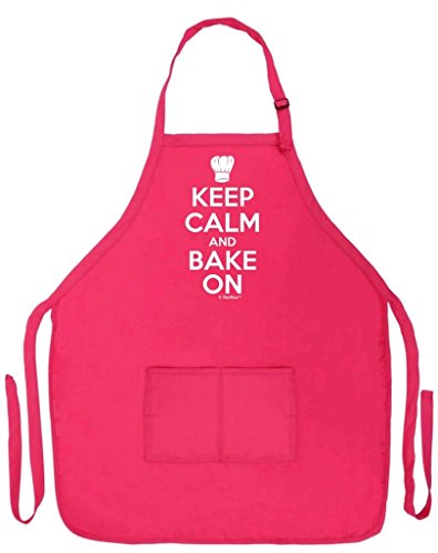 ThisWear Keep Calm and Bake On Funny Apron for Kitchen Baker Baking Two