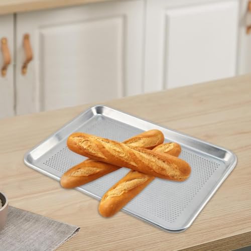 Plaque à pizza en aluminium 60x40cm durable pour cuisson homogène - 7
