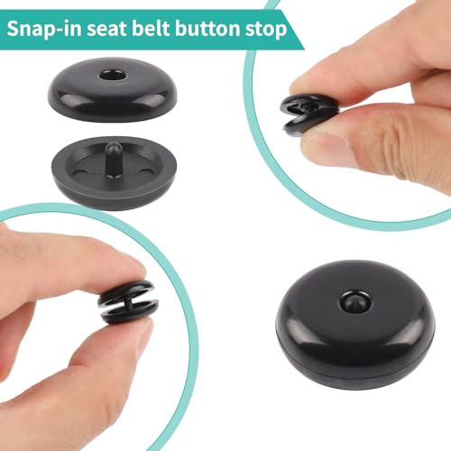 10 Sets Universal-Sicherheitsgurt-Stopper-Set, Auto-Sicherheitsgurt-Knopfstopper, einrastbarer Sicherheitsgurt-Knopf, verhindert, dass der Sicherheitsgurt-Schnallenstopper am Gürtel herunterrutscht