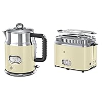 Russell Hobbs Retro Vintage Cream Wasserkocher + Toaster