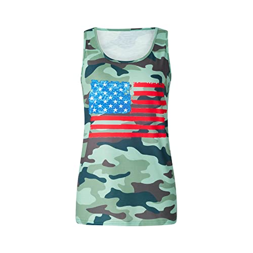 Family Matching Vest Independence Day Mommy and Me Outfits Women Girls 4th of July Sleeveless Stars Stripes Print Vest Tops