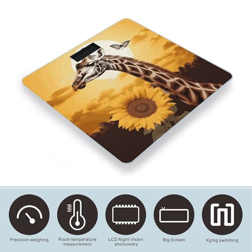 Báscula Digital Giraffe y Sunflower con Pantalla LCD miniatura 3