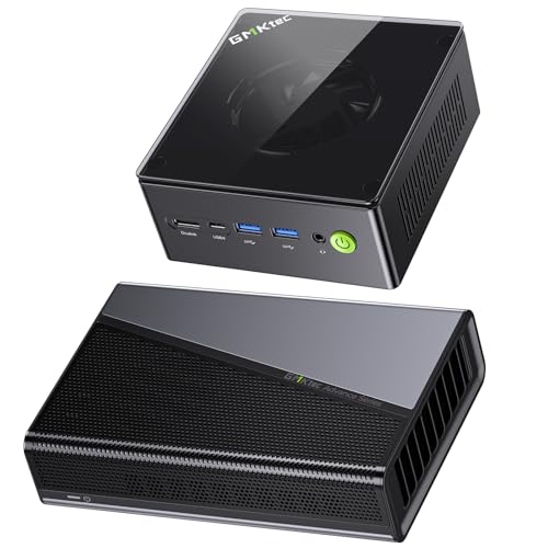GMKtec K8 Plus Gaming Mini PC AMD Ryzen 7 8845HS 32GB DDR5 & 1TB SSD + AD-GP1 Oculink eGPU Dock with AMD Radeon 7600M XT Graphics Card