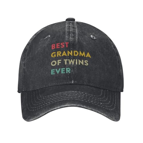 Gorra Baseball La Mejor Abuela De Gemelos del Mundo Gorra Beisbol Ligera Cap Ajustable Trucker Hat para Viaje Caza Exterior