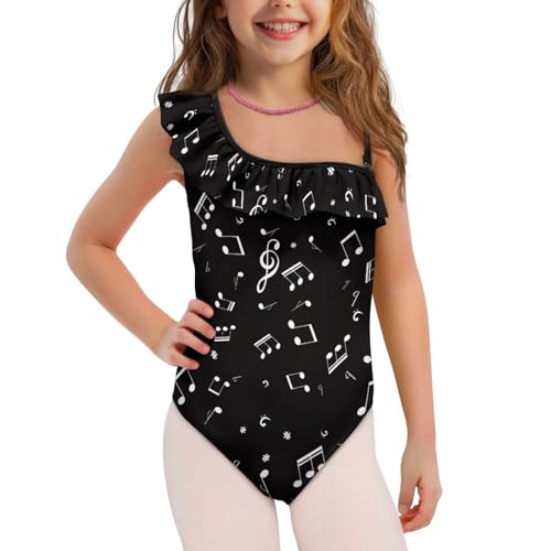 One Piece Swimsuit for Girls 12-14 One Shoulder Ruffle Bathing Suit Kids Floral Swimwear Halter Strap Beach Outfits2