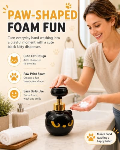 Paw Print Soap Dispenser Cat 2026 Cute Kitty Foaming Bottle Foam Pump - 1