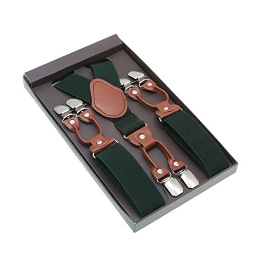 Tirantes de camisa para hombre con acabado liso de piel sintética premium