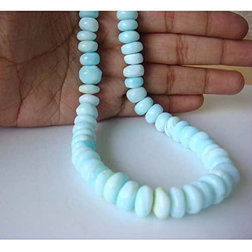 Rondelles opale bleue naturelle 9-14mm, perles de qualité gemme pour bijoux