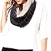 INC International Concepts Ombre Waffle Loop Scarf Black ONE SIZE