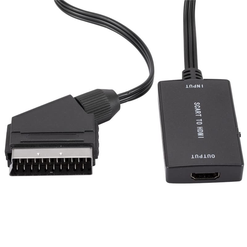 Convertisseur péritel vers HDMI - Convertisseur audio vidéo - Adaptateur compatible avec sortie 720p/1080p pour HDTV DVD Box