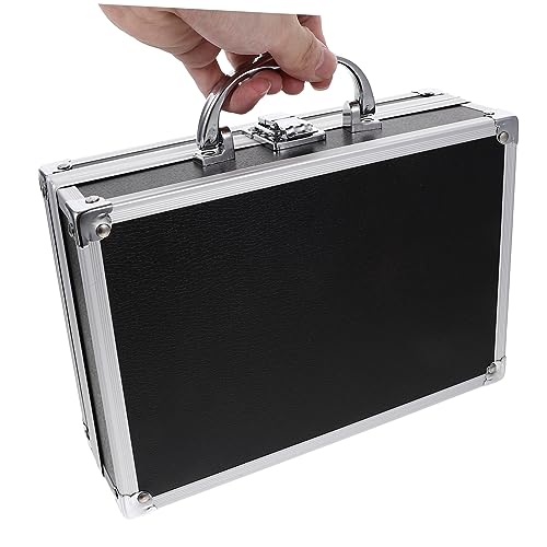 FRCOLOR Aluminum Alloy Tool Case Portable Multifunctional Briefcase for Men Hard Shell Storage Toolbox with Handle Capacity Organizer for Home Office Travel and Business Trips4