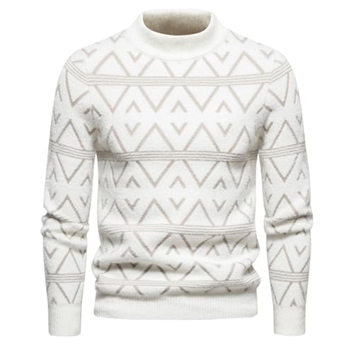 Men Sweater Crew Neck Long Sleeve Sweaters Regular Fit Pullover Sweater Cable Knit Pullover Plus Size Warm Winter Tops4
